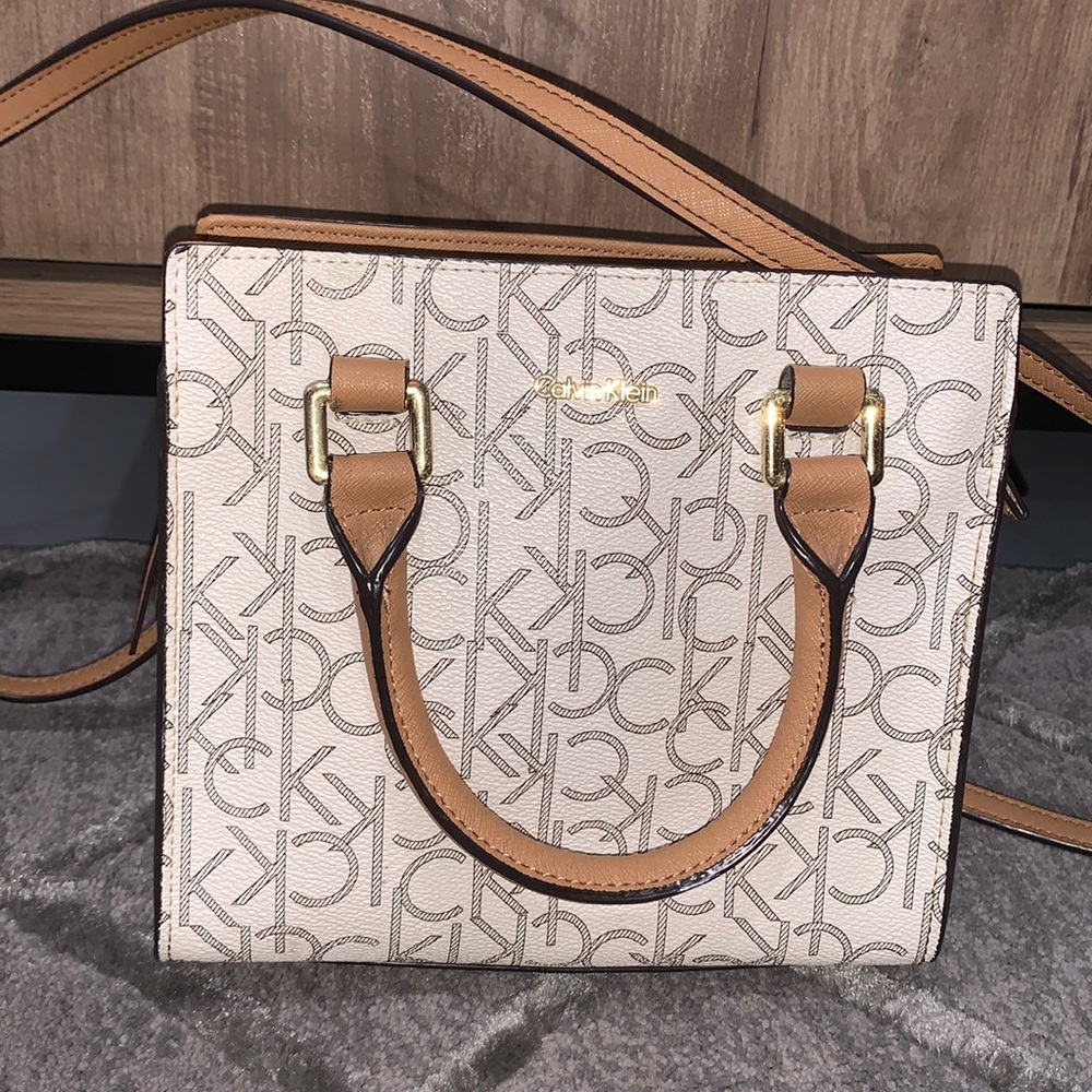 Calvin Klein tan handbag